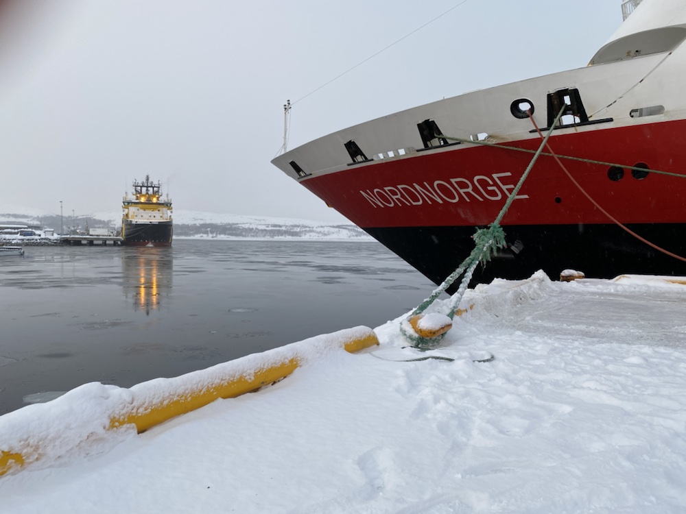 MS Nordnorge im Hafen von Kirkenes, Finnmark
